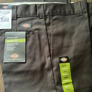 NWT Dickies work pant Mens 34x34 black